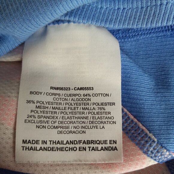 Nike Dri Fit XS Tank Top Blue Racerback Coral Geometric Reflective Side Panels - Picture 7 of 7